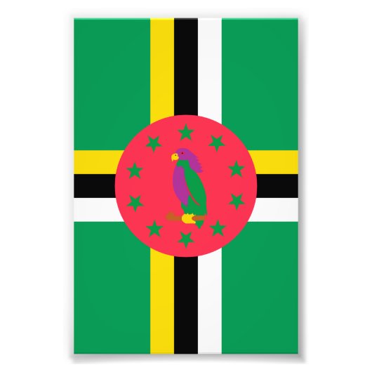 Dominica-vlag Foto Afdruk (Voorkant)