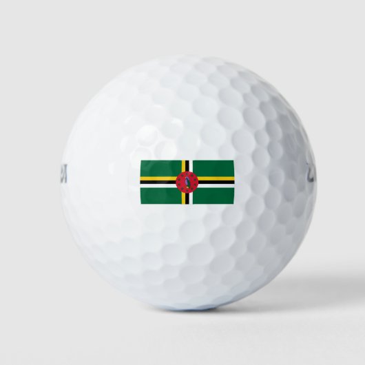 Dominica Vlag Golfballen (Voorkant)