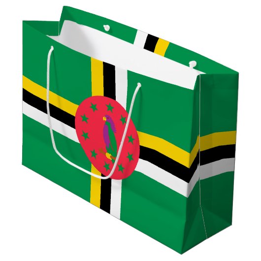 Dominica-vlag Groot Cadeauzakje (Voorkant Gekanteld)