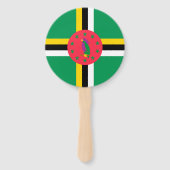 Dominica-vlag Handwaaier (Achterkant)