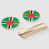 Dominica-vlag Handwaaier (Niet-gemonteerd)