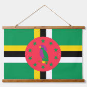 Dominica-vlag Hangend Wandkleed (Voorkant)