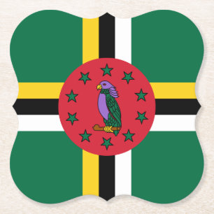 Dominica-vlag Kartonnen Onderzetters