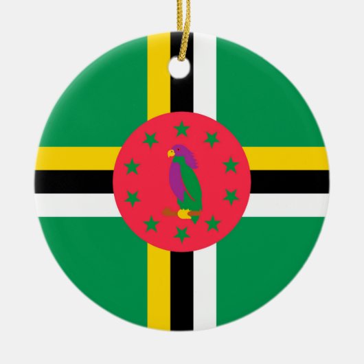 Dominica-vlag Keramisch Ornament (Voorkant)