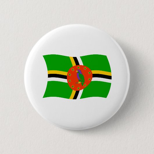Dominica Vlag Knop Ronde Button 5,7 Cm (Voorkant)
