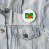 Dominica Vlag Knop Ronde Button 5,7 Cm (In situ)