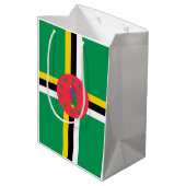 Dominica-vlag Medium Cadeauzakje (Achterkant Gekanteld)