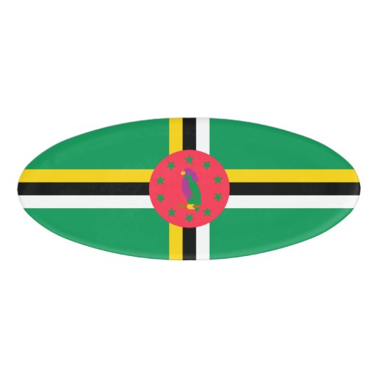 Dominica-vlag Naambadge (Voorkant)