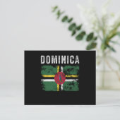 Dominica - vlag Onderdruk Dominicaanse vlag Briefkaart (Staand voorkant)
