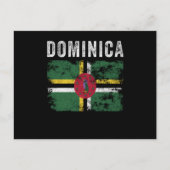 Dominica - vlag Onderdruk Dominicaanse vlag Briefkaart (Voorkant)