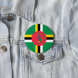 Dominica-vlag Ronde Button 7,6 Cm