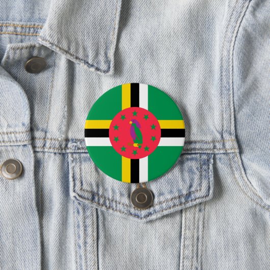 Dominica-vlag Ronde Button 7,6 Cm (In situ)