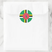 Dominica-vlag Ronde Sticker (Tas)