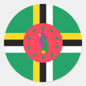 Dominica-vlag Ronde Sticker (Voorkant)