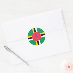 Dominica-vlag Ronde Sticker
