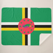 Dominica-vlag Sherpa Deken (Voorkant (horizontaal))