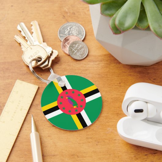 Dominica-vlag Sleutelhanger (Bureau)