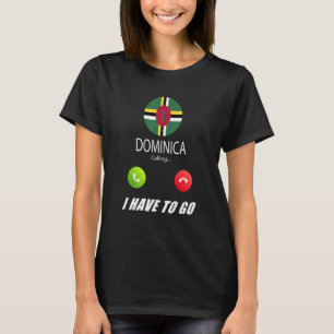 Dominica Vlag Souvenir Dominica roept zijn oproep T-shirt