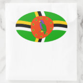 Dominica Vlag Sticker (Tas)
