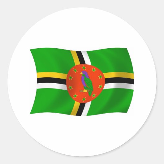 Dominica Vlag Sticker (Voorkant)