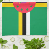 Dominica-vlag Theedoek (Gevouwen)