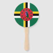 Dominica-vlag Ventilator Handwaaier (Achterkant)