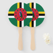 Dominica-vlag Ventilator Handwaaier (Voorkant en achterkant)
