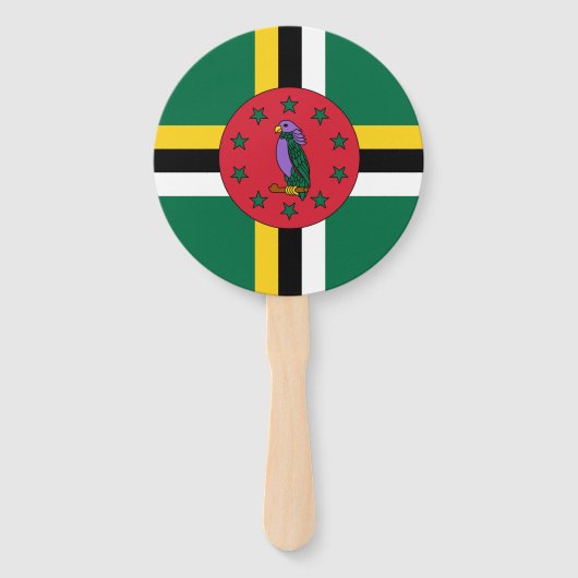 Dominica-vlag Ventilator Handwaaier (Voorkant)