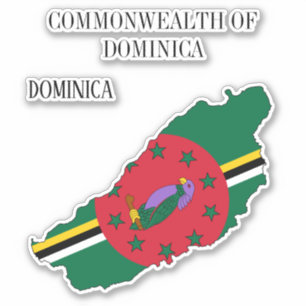Dominica Vlaggenkaart Sticker