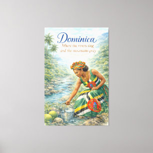 Dominica Waar de Rivieren Zingen en de Bergen Canvas Afdruk