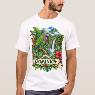 Dominica Watercolor Eiland T-shirt