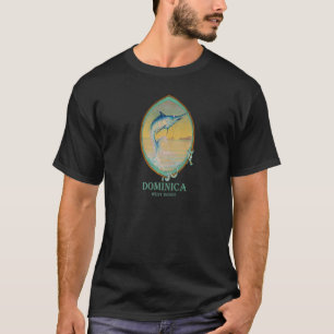 Dominica West-Indië Vintage Offshore Vissersvakant T-shirt