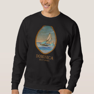 Dominica West Indies Retro Zeilboot Vacat Trui