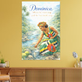 Dominica Where the Rivers Sing and the Mountains Canvas Afdruk (Insitu (Woonkamer))