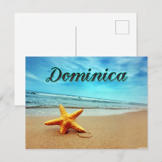 Dominica-zeester Briefkaart (Voorkant / Achterkant)