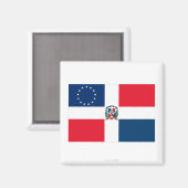 Dominicaans-Amerikaanse vlag Magneet (Voorkant / Achterkant)