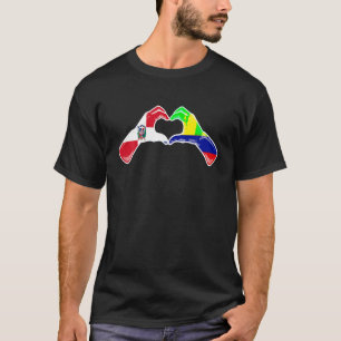 Dominicaans Colombiaans Hart Colombia Vlag Erfgoed T-shirt