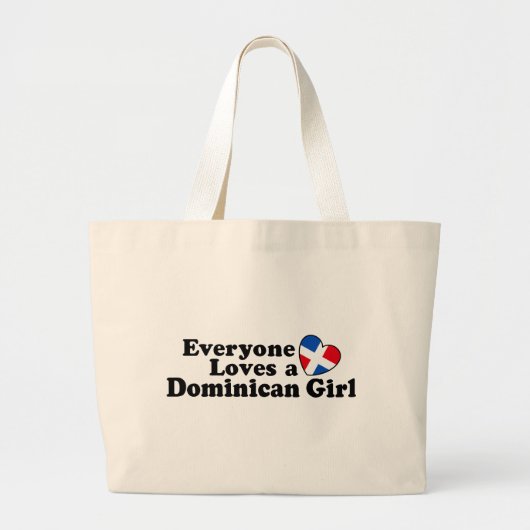 Dominicaans meisje grote tote bag (Voorkant)