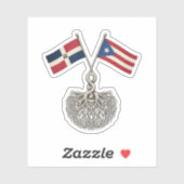 Dominicaans-Puerto Ricaans Sticker (Vel)