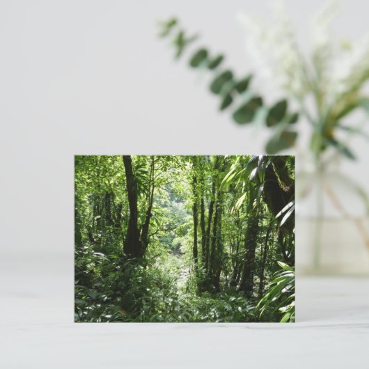 Dominicaans regenwoud II Tropisch groen Briefkaart (Staand voorkant)