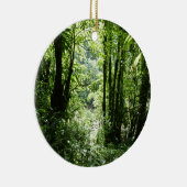 Dominicaans regenwoud II Tropisch groen Keramisch Ornament (Rechts)