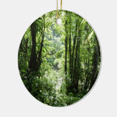 Dominicaans regenwoud II Tropisch groen Keramisch Ornament (Links)