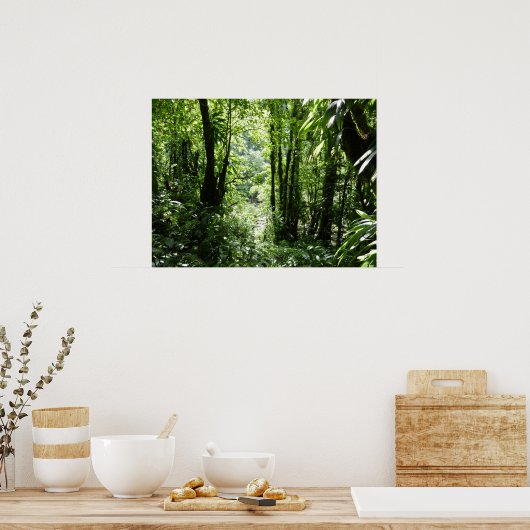 Dominicaans regenwoud II Tropisch groen Poster (Keuken)