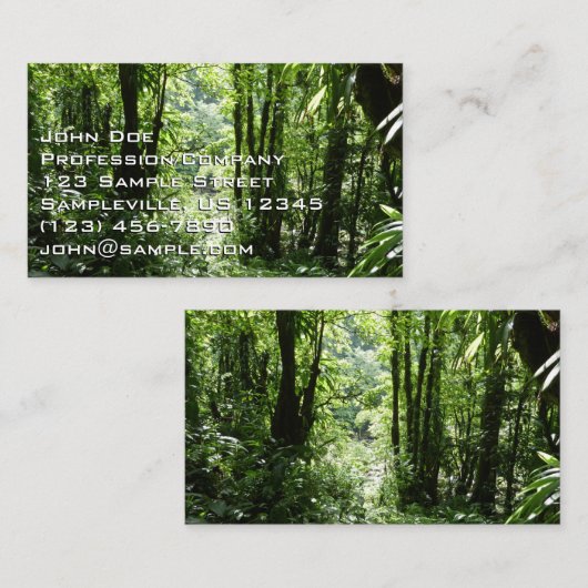 Dominicaans regenwoud II Tropisch groen Visitekaartje (Voorkant / Achterkant)