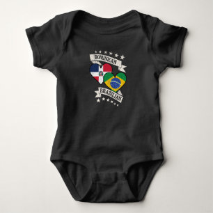 Dominicaanse Braziliaanse hartvlaggen Dominicaanse Romper