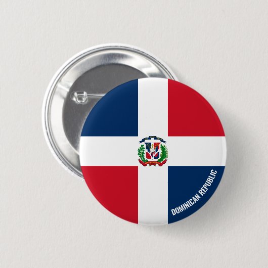 Dominicaanse Button voor het charmeren van patriot (Voorkant /achterkant)