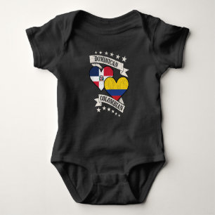 Dominicaanse Colombiaanse hartvlaggen Dominicaanse Romper