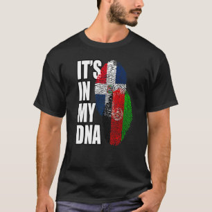 Dominicaanse En Afghaanse Mix DNA Vlag Erfgoed T-shirt