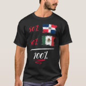 Dominicaanse en Mexicaanse vlag voor het behoud va T-shirt (Voorkant)