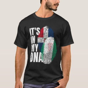 Dominicaanse en Nigeriaanse Mix DNA-erfgoedvlag T-shirt